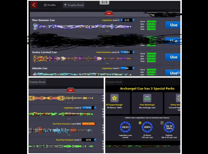 3 BILLION COINS 17 Legendary Cues  68 CCP  3 Billion Coins  Instant Delivery  4000 Cash Mini Login