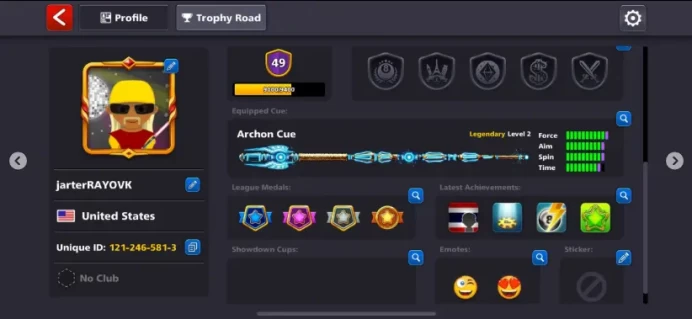 Hulk Hogan Unique Yome Avatar  VIP Tier Black Diamond  1 Billion Coins 19/20 Legendary Cues Archon Cue