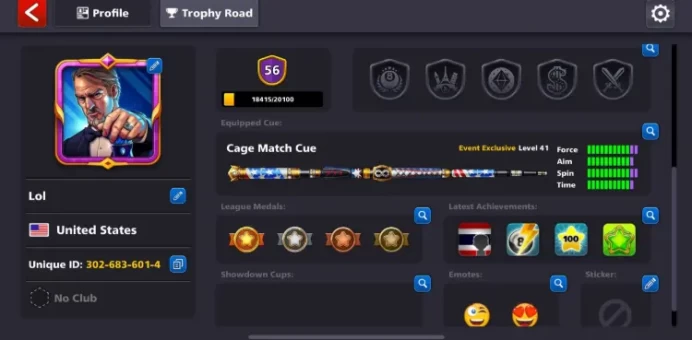 VIP Tier Black Diamond 1 Billions Coin 19/20 Legendary Cues 6 Maxed Cues Archon Cue