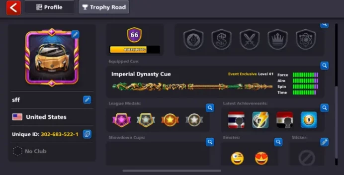 VIP Tier Black Diamond 1 Billions Coin 20/20 Legendary, Epic, Rare, 73 Country Cues 13 Maxed Cues
