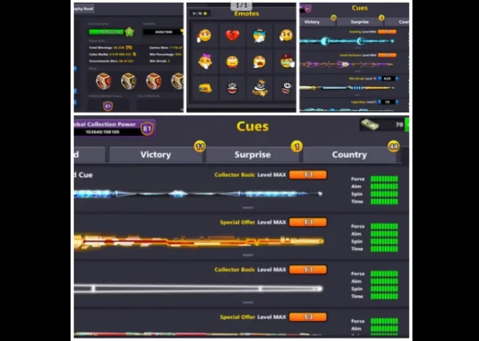 9 BILLION COINS 20 Legendary Cues 78 CCP 600 Cash Account Lvl 200+ Instant Delivery