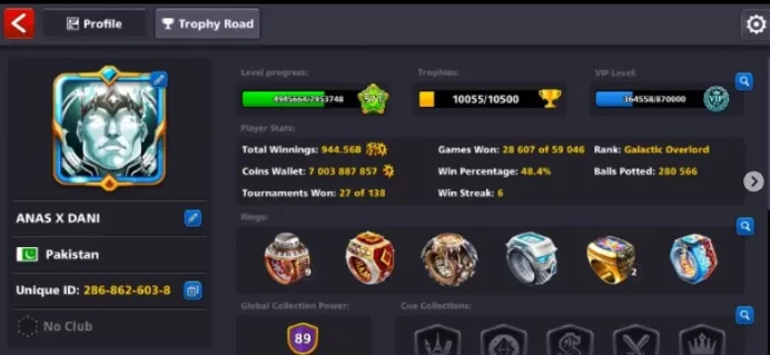 89 CCP 571 LEVEL 7B+COINS 20/20 LEGENDARY OPEN 8 EVENT CUES MAX VIP DIAMOND PASSWORD CHANGE POSSIBLE MINICLIP LOGIN MORE DETAILS IN DESCRIPTION