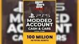 PS5 | RP Random | Total 100 Million (Cash + Deluxo) | GTA 5 Online Modded Account | 100% Safe | Full Access | Instant Delivery