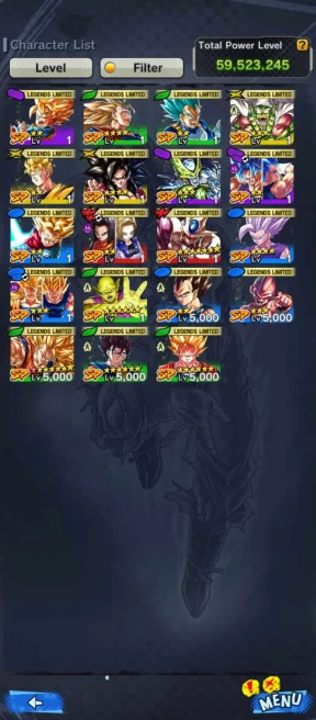 UL Gohan beast 12S+19 Legends( Goku ssj3+Vegito+ss3 Goku 8S+Piccolo+Cooler+Beast Gohan+Buu kid) ANDROID-IOS-BANDAI (706)
