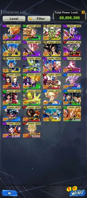 UL Gohan Beast 8S+26 LL (Goku daima 8S+gohan pur+ss3 Goku+Piccolo+super 17+Cooler+zamasu+Goku kid) Have Equipment-ANDROID-IOS-BANDAI (712)