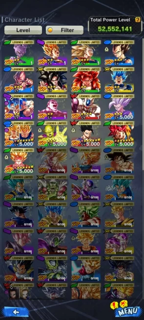 UL Gohan Beast+17 Legends (Goku ssj3 8S+Goku god 8S+Utm gohan 8S+piccolo+beast Gohan+buu kid) Have Equipment-ANDROID-IOS-BANDAI (715)