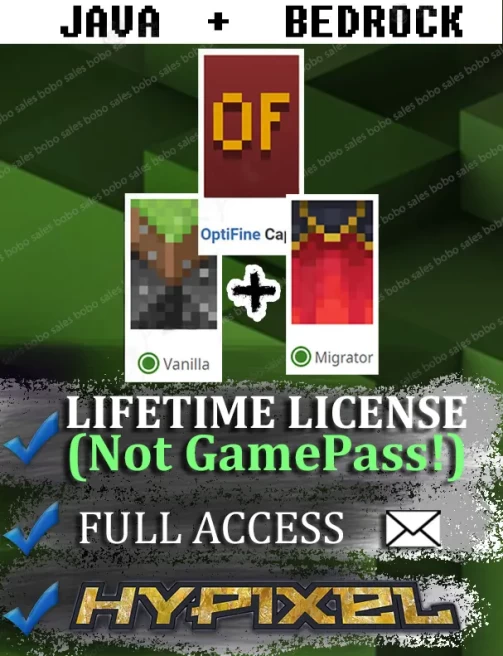 (OptiFine + Vanilla + Migrator Cape. Hypixel) Account from 13-Feb-2024. Microsoft account with mail.