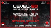 (PC/MOBILE) Level 50 NA PVE Novice_s-00276 | Energy Link - 564k+ | Starchrom - 97k+ | Deviations 110+ | 4 Legendary Weapons | 8 Cosmetics Skins