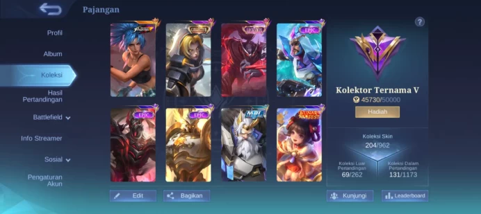 #ML.1058 Instant Delivery lvl 101 Hero 125 skin 205 android+ios+PC guaranteed+reliable+friendly price