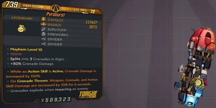 [PC/XB/PS] M10/L72 PYROBURST - 117.427 DMG / 3271 AOE (3 SPLITS, 50% GRENADE DMG) - ANOINTED x2
