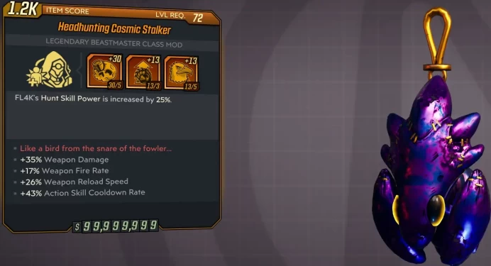 [PC/XB/PS] L72 COSMIC STALKER - +30 STALKER, +13 HUNTER'S EYE, +13 BIG GAME - 35% WPN DMG, 17% WPN FR, 26% RELOAD, 43% ASCD