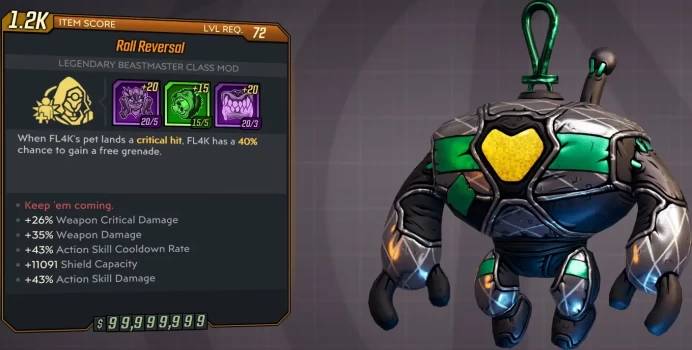 [PC/XB/PS] L72 ROLL REVERSAL - +20 MD, +15 EtI, +20 TT - +26% WPN CD, +35% WPN DMG, +43% ASCD, +11091 SHIELD, +43% AS DMG