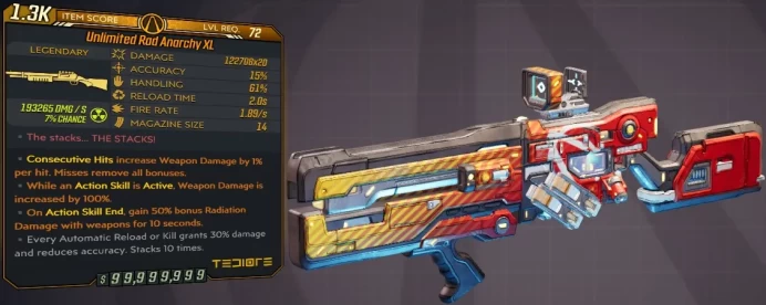 [PC/XB/PS] M10/L72 ANARCHY - 122.708x20 DMG (+193k RADIATION DMG) - SICK WEAPON - ANOINTED x3