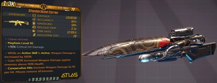 [PC/XB/PS] M10/L72 CARRIER - 1.018.238 DMG - 12.69 FIRE RATE - ANOINTED x3 - CRAZY RIFLE!!