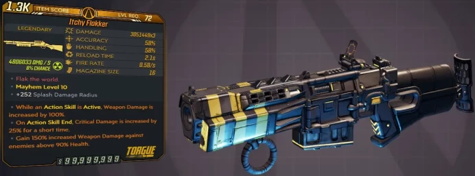 [PC/XB/PS] M10/L72 FLAKKER - 3.051.449x3 DMG (+4.806.033 RADIATION DMG) - BIG SPLASH RADIUS - ANOINTED X3 - INSANE WEAPON!!!