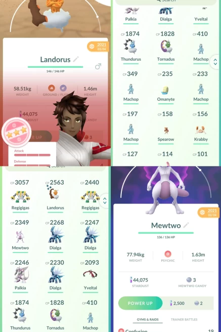 lvl22,have 100IV Shiny Legendary Landorus, have Regigigas Mewtwo  Palkia Yveltal Thundurus Tornadus  N8663