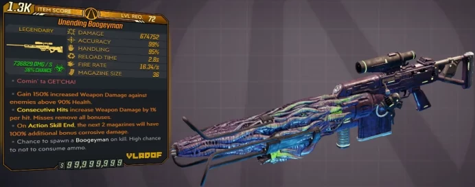 [PC/XB/PS] M10/L72 BOOGEYMAN - 674.752 DMG (+736.829 CORROSIVE DMG) - 2.8s RELOAD, 16.34 FIRE RATE - ANOINTED x3
