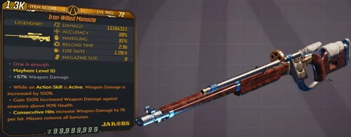 [PC/XB/PS] M10/L72 MONOCLE - 15.164.311 DMG!!! - 1.29 FIRE RATE, 91% HANDLING - ANOINTED x3 - BEST SNIPER RIFLE