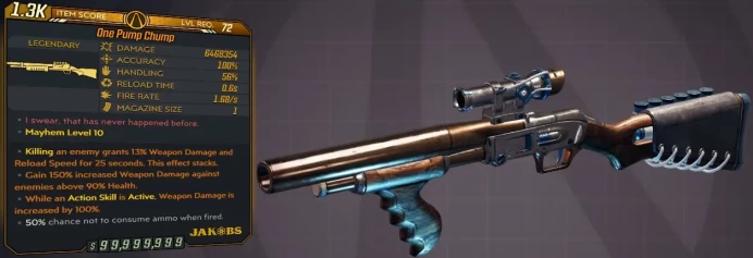 [PC/XB/PS] M10/L72 ONE PUMP CHUMP - 6.468.354 DMG - 0.6s RELOAD - ANOINTED X3 - KILL BOSSES IN SECONDS!!