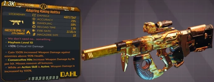[PC/XB/PS] M10/L72 HELLFIRE - 462.173x2 DMG (+5.823.378 FIRE DMG!!) - 11.81 FIRE RATE - ANOINTED x3