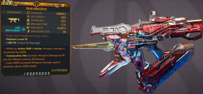 [PC/XB/PS] M10/L72 BITCH - 1.898.341 DMG (126% CRYO EFFICIENCY) - 2.1s RELOAD - 24.02 FIRE RATE - 95 MAG SIZE - ANOINTED x3