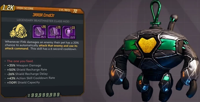 [PC/XB/PS] M10/L72 3RROR CMDL3T - +25 CAPAC., +15 BETTER TOYS, +15 KTS - +35% WPN DMG, +50% SHIELD RR, -26% SHIELD RD, +43% ASCD, +11091 SHIELD