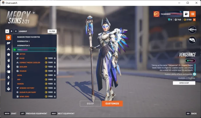 MERCY / VENGEANCE  / Full Mail Access / see the picture / Please Read Description / refms