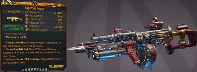 [PC/XB/PS] M10/L72 FAISOR - 427.003 DMG (+470.771 CORROSIVE DMG) - 16.11 FIRE RATE - 73 MAG SIZE - ANOINTEDx3