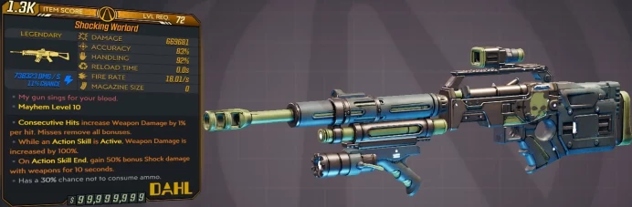 [PC/XB/PS] M10/L72 WARLORD - 669.681 DMG (+738.323 SHOCK DMG) - INFINITE AMMO/NO RELOAD - 18.01 FIRE RATE - ANOINTEDx3