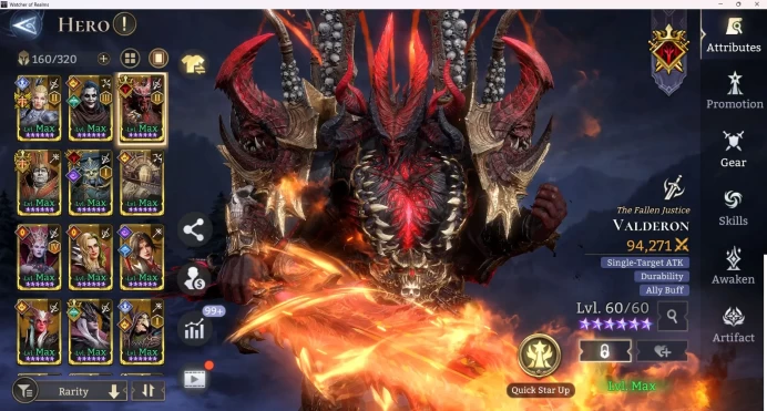 Sv 60xxx|power 6.5 M |6 Lord(Valderon,Praetus,Aracha,Twinfiend,King Harz,Venoma,Etc)+42 Legendary8|CE On|Check SS(WOR825)