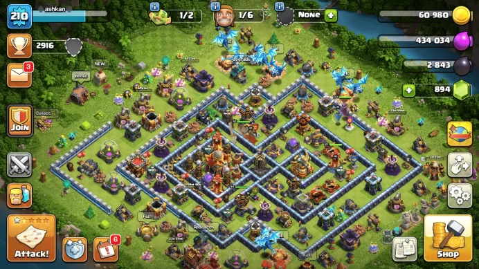 TH16| LVL210| Heroes(K52 Q64 M50 W40 R22)| BM35| 2211War Stars|C125