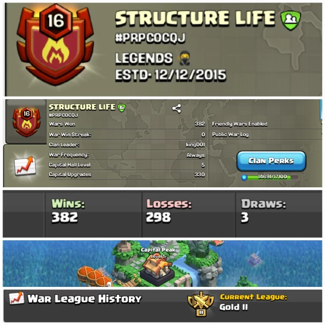 STRUCTURE LIFE !! LEVEL 16.8 !! WIN 382 LOSS 298 !! CAPITAL PEAK 5 !! ALMOST LEVEL 17 !! AFFORDABLE !! FAST DELIVERY 