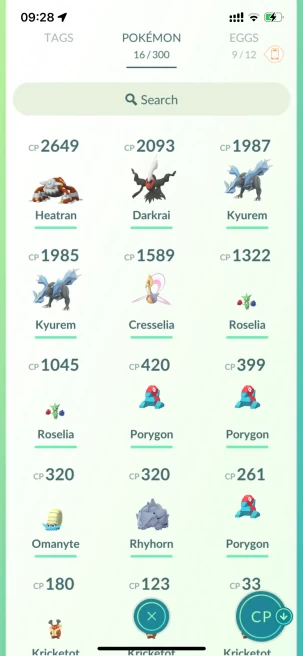 lvl23,have Legendary Heatran Darkrai Kyurem Cresselia,some nice pokemons  N8687