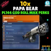 10x PAPA Bear (Energy) PL144 - [PC, PS4, PS5, Xbox One and Series X/S] Fast Delivery!