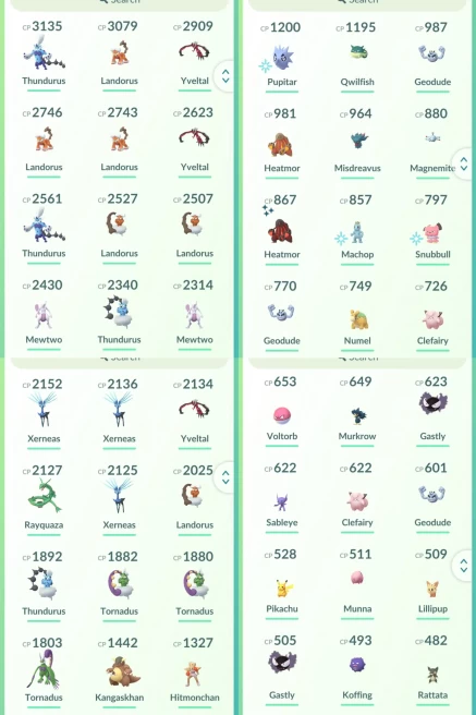 lvl26,have 22 Legendary,Mewtwo Thundurus Landorus Yveltal Xerneas Rayquaza etc,many nice pokemons  N8693