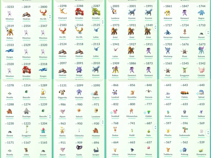 lvl30,have 33 Legendary,6 Mewtwo,Shiny Groudon Kyogre Shiny Raikou kyurem etc,have 5 Shiny Legendary N8698