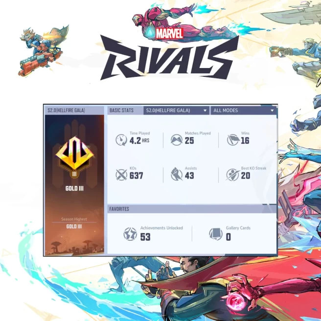 Gold 3 Season 2 | 15 Level | 420 Units | ChronoTokens 3,090 | Full Access | Trusted