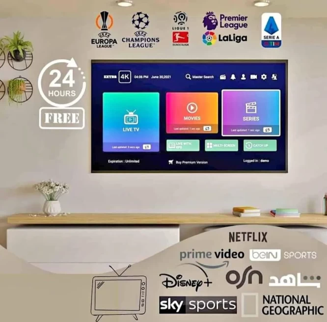 DINO Premium Edition IP-TV | (EPG, M3U, XSTREAM) Worldwide Channels and VODS | 12 Months | 4K Channels  | Net-flix Account Gift  | All Devices 