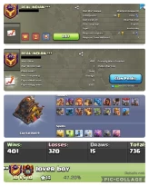 CHAMP 3]NAME- REAL INDIAN*** | LVL- 22| WARLOG W-L-D: 401-320-15 | CWL LEAGUE : CHAMP 3 | CC: NEAR 10!!