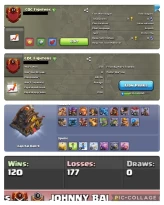 NAME- COC Fighters  | LVL- 17 | WARLOG W-L-D: 120-177-0 | CWL LEAGUE : GOLD 1 | CC: NEAR 10!!