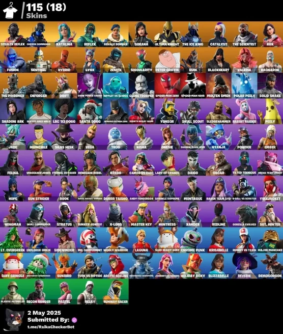 [PC/PSN/XBOX] 115 skins | Stealth Reflex | Carbon Commando | Katalina | Reflex | Royale Bomber | Sorana | Ultima Knight |The Ice King | Catalyst