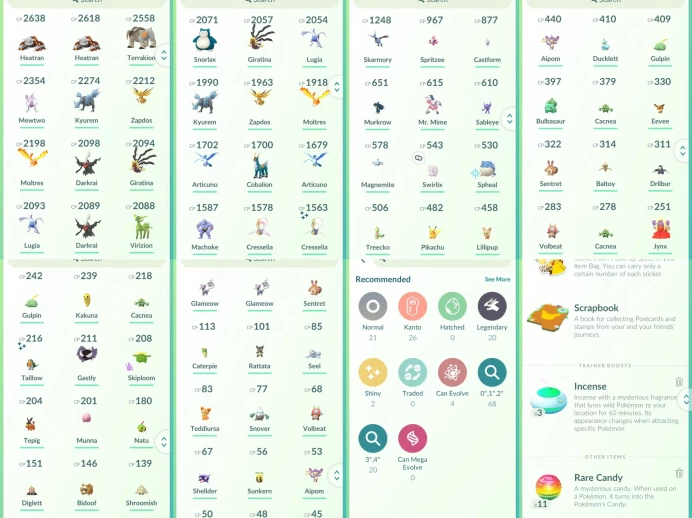 lvl23,have 20 Legendnary,Mewtwo Kyurem Heatran Zapdos Moltres Giratina Lugia Articuno Cresselia etc  N8713