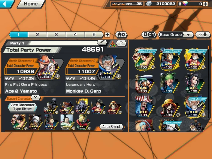 BR501-IOS+Android-4 Ex(Garp Max+Yamato Ace Max+Kuzan+White Beard)+Good Medal+Support 137%+King Max+Alber+Ulti+S-Hawk+S-Shark+Broggy+Dorry+Koby