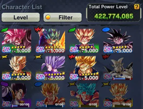 D397-IOS+Android-Nice Account-7 UL(Beast Gohan+Majin Vegeta+Turles+Gohan+Rose+Vegito)+40 Legends+Vip Equipment+Good Team+422 Million Power