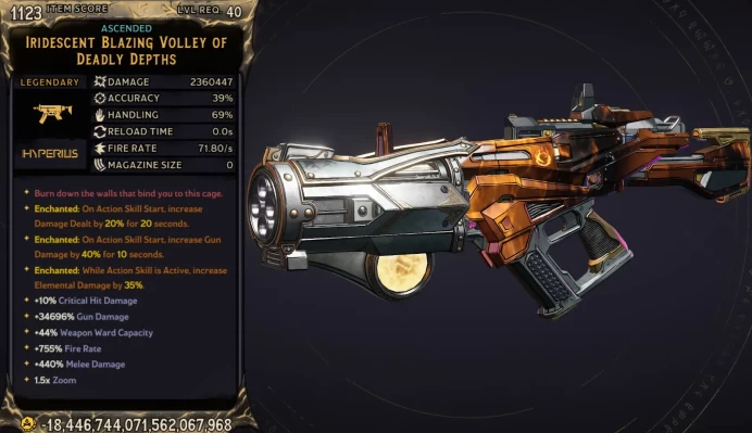 [MODDED] L40 GODLY SMG - 2.360.447 DMG!!! - 71.80 FIRE RATE - INFINITE AMMO/NO RELOAD - ENCHANTEDx3!