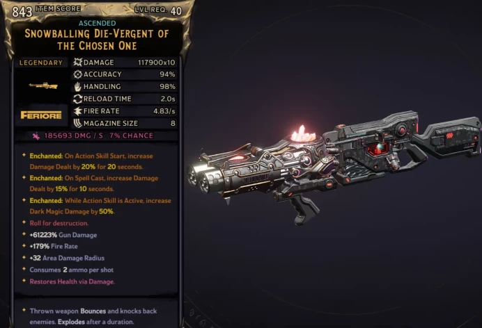 [MODDED] L40 DIE-VERGENT - 117.900x10 DMG (+185k DARK DMG) - 3.11 FIRE RATE - 94% ACC - 98% HANDLING - ENCHANTEDx3!!!