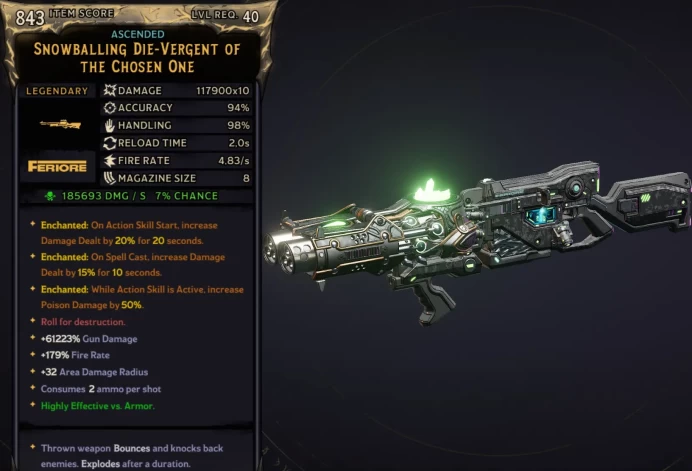 [MODDED] L40 DIE-VERGENT - 117.900x10 DMG (+185k POISON DMG) - 3.11 FIRE RATE - 94% ACC - 98% HANDLING - ENCHANTEDx3!!!