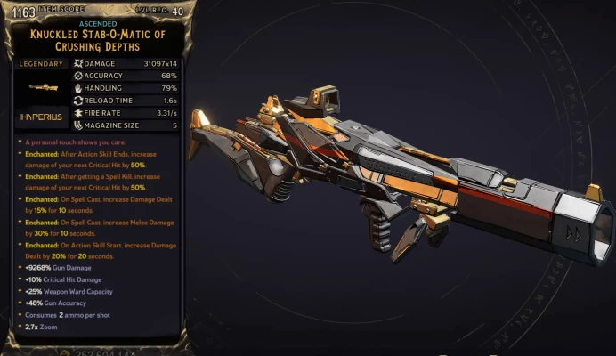 [MODDED] L40 STAB-O-MATIC - 31.097x14 DMG - 9268% GUN DMG - ENCHANTEDx5 - INSANE WEAPON!!!
