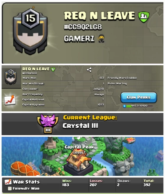 REQ N LEAVE  !! LEVEL 15 !! CRYSTAL 3 !! CAPITAL PEAK 7 !! WIN 183 LOSS 207 !! TOP DEMANDING NAME !! AFFORDABLE !! INSTANT DELIVERY