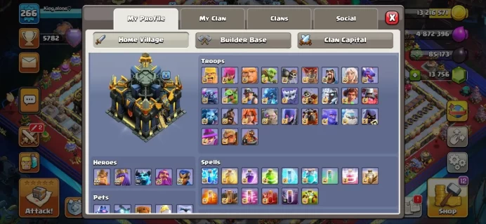 Th_17(XP 266)(EVERYTHINGS FULL MAX)(13765 GEM)(C.N 500 GEM)(1 SKIN MAP)(FULL ABILITYMAX)(LIFTIMEWARANTY)(5 k star war)